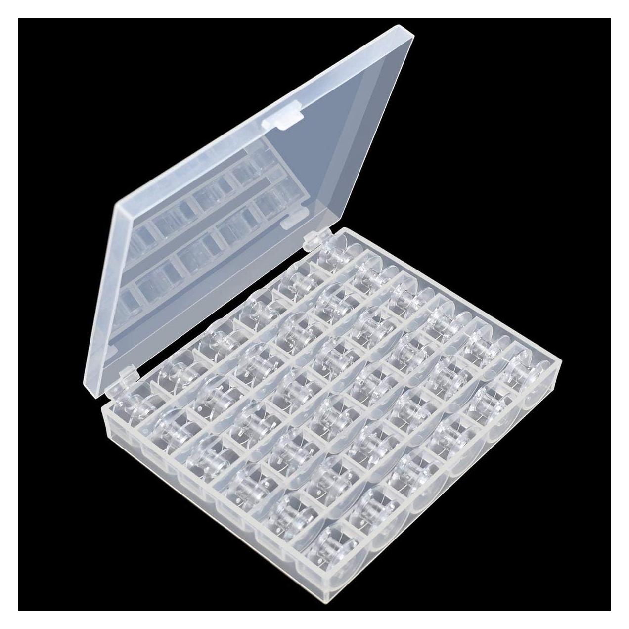 36 Bobinas de Plástico Transparente TTSAM para Máquina de Coser