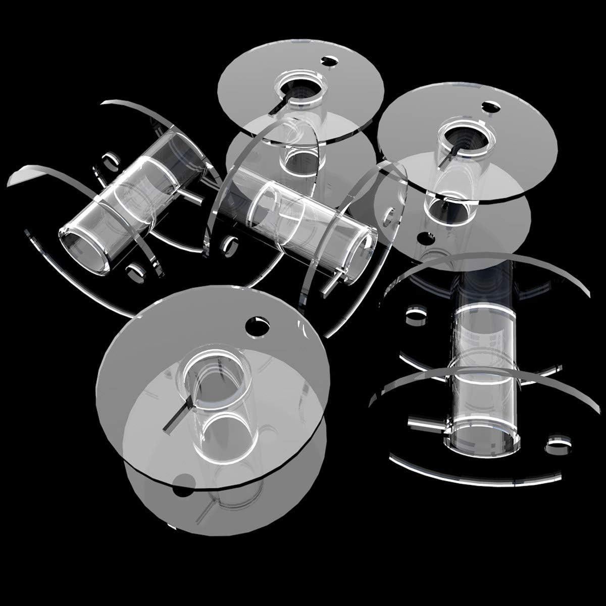 36 Bobinas de Plástico Transparente TTSAM para Máquina de Coser