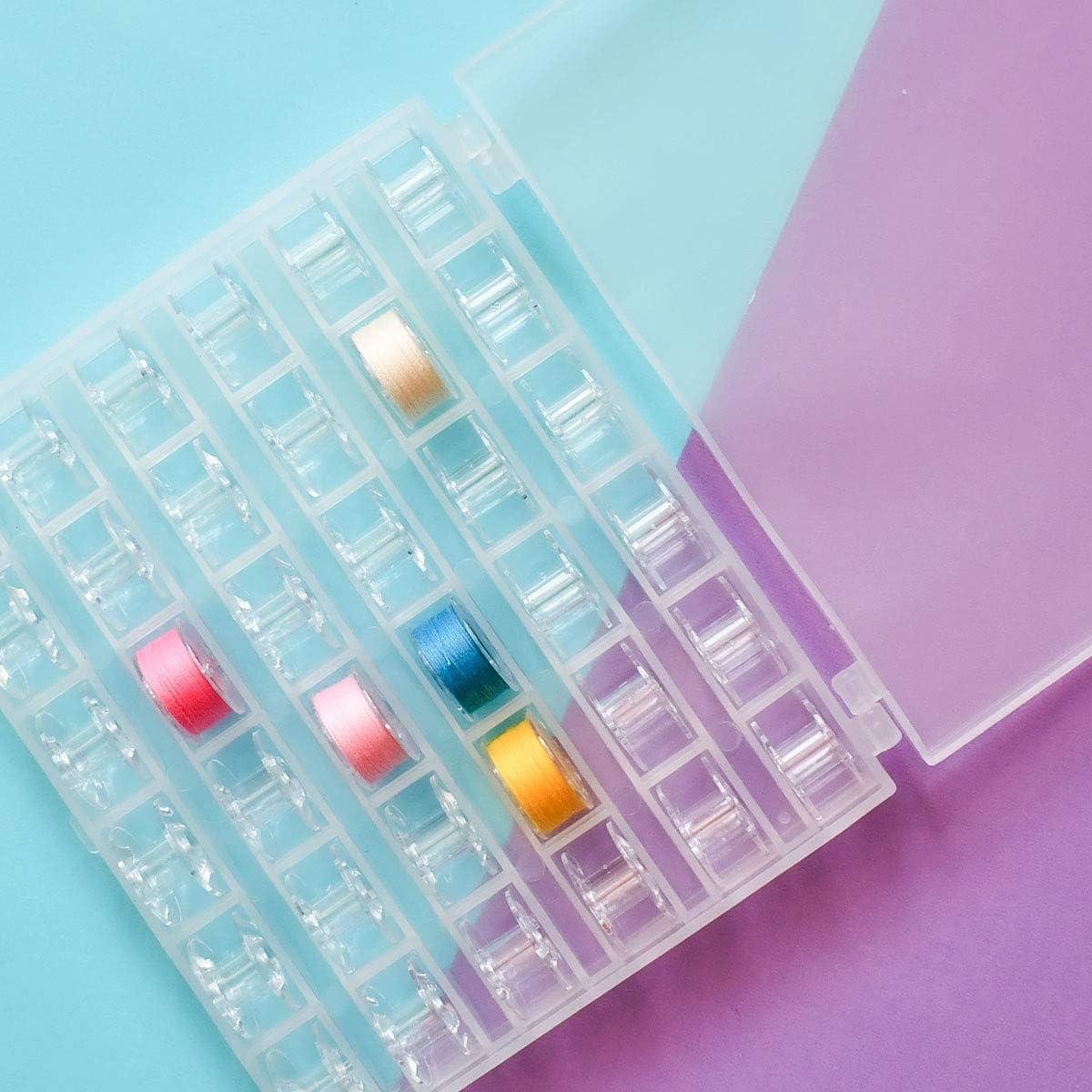 36 Bobinas de Plástico Transparente TTSAM para Máquina de Coser