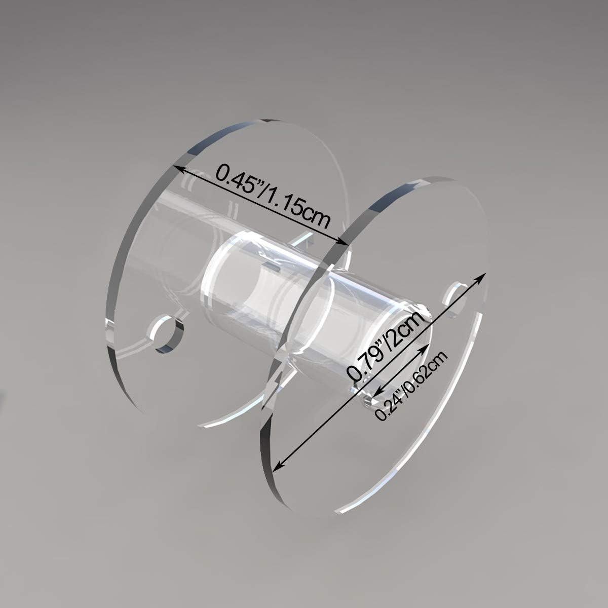 36 Bobinas de Plástico Transparente TTSAM para Máquina de Coser