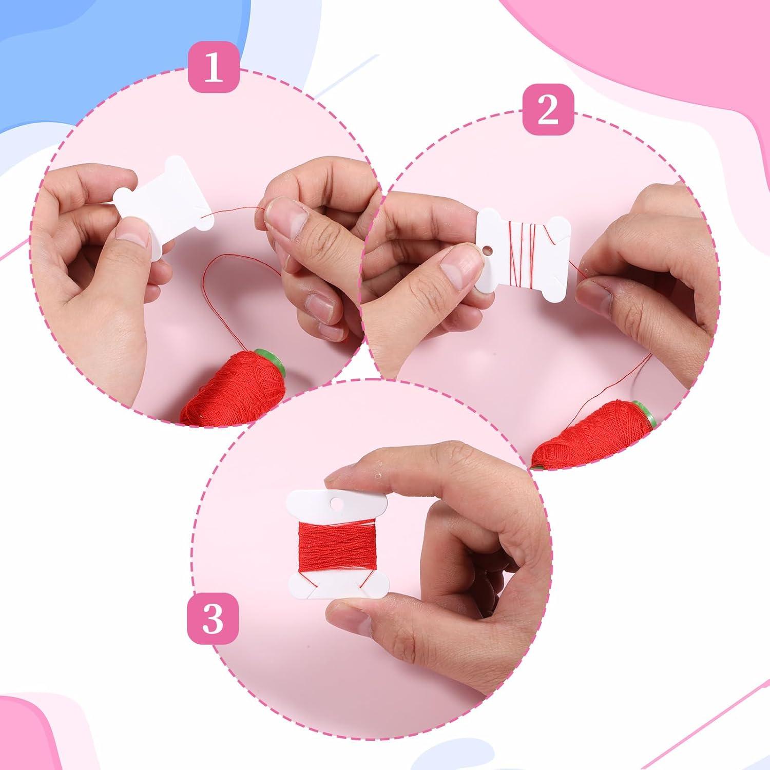 200 Bobinas de Hilo de Bordado FdcLixuvol Cartón Ecológico