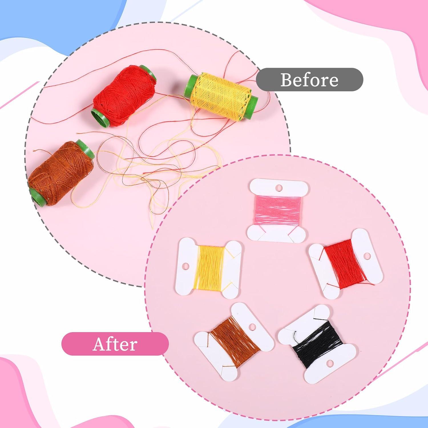 200 Bobinas de Hilo de Bordado FdcLixuvol Cartón Ecológico