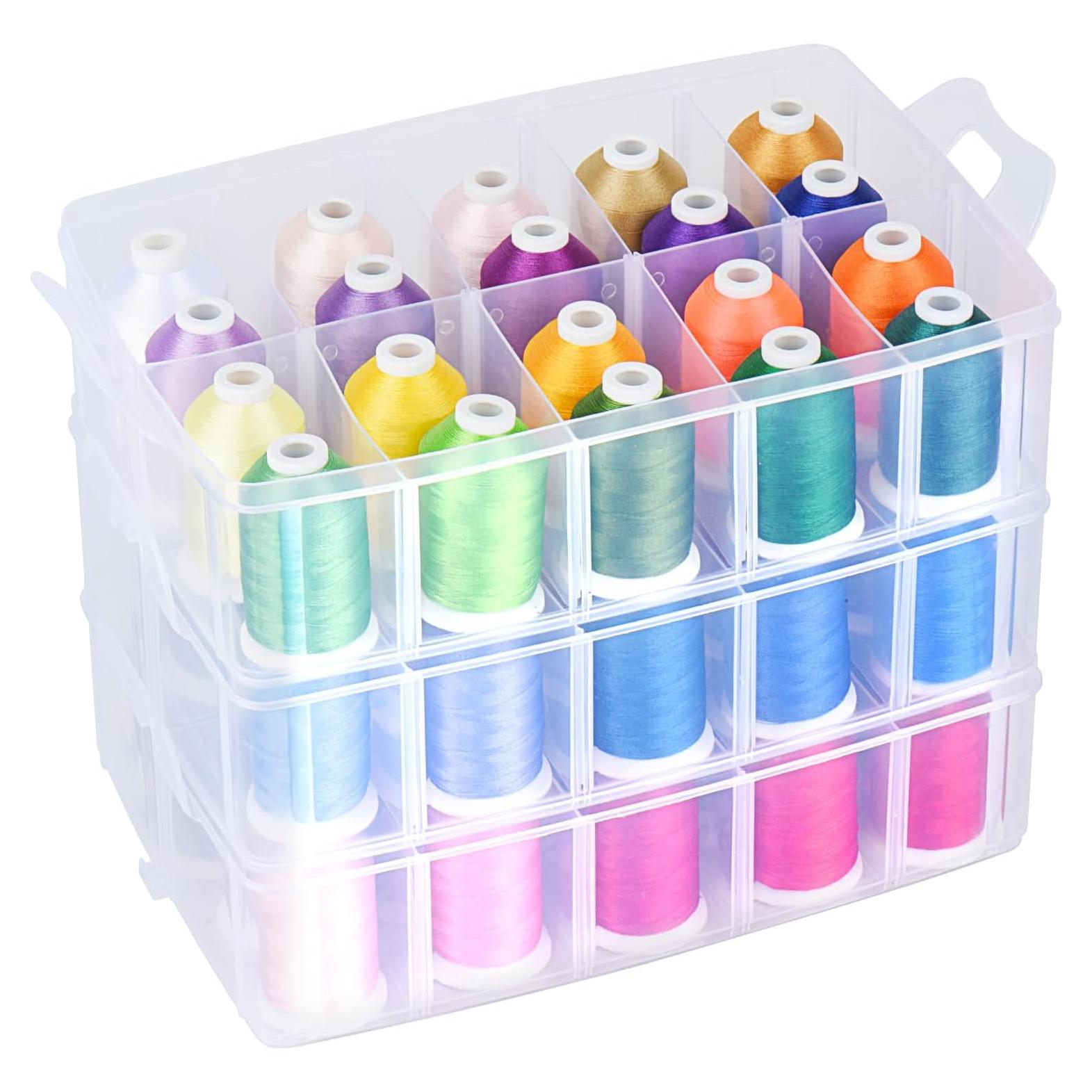 Kit de Hilo de Bordado Simthread 63 Colores 500m con Caja