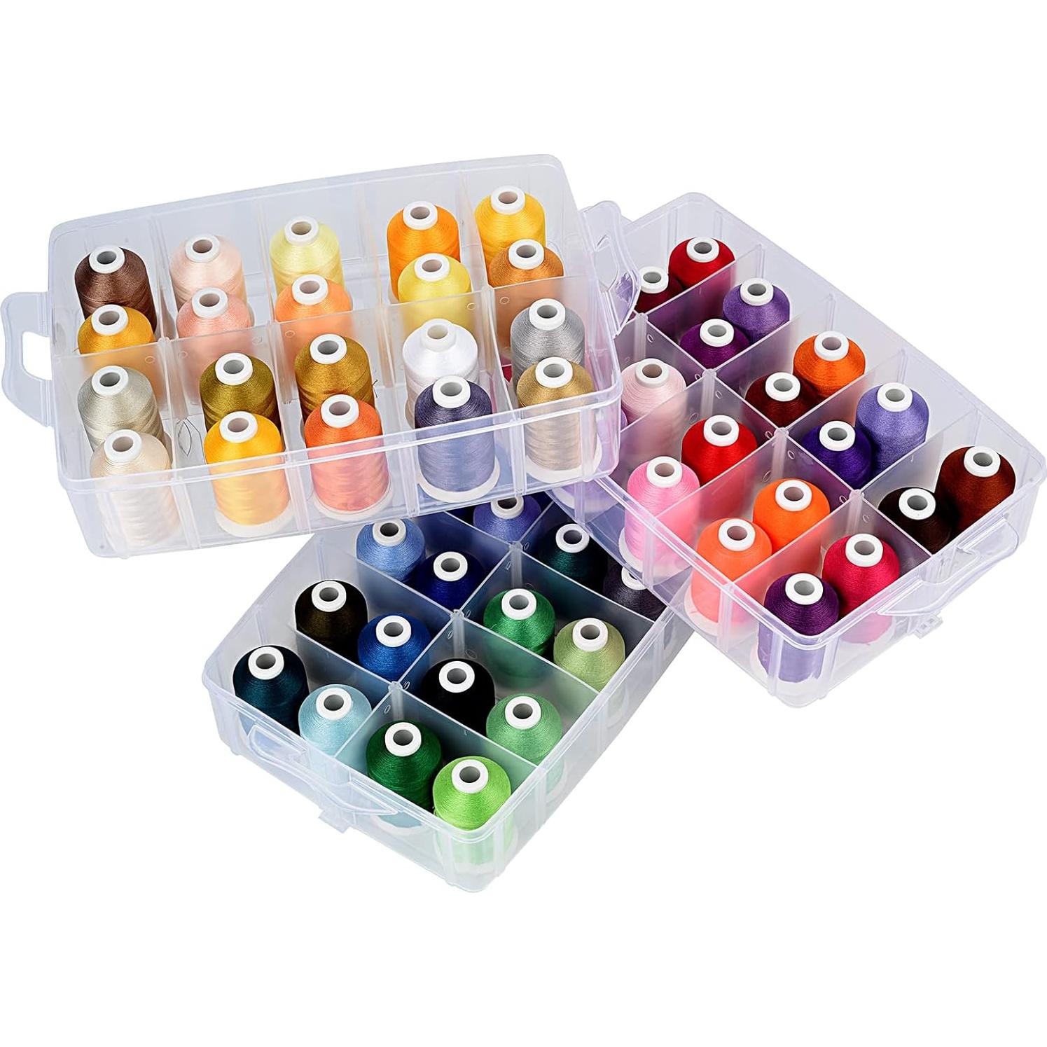 Kit de Hilo de Bordado Simthread 63 Colores 500m con Caja