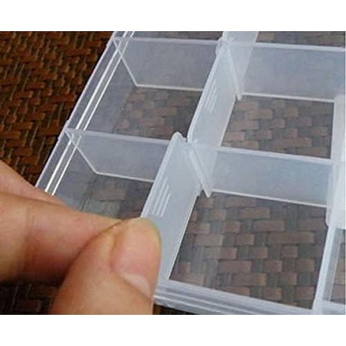 Organizador de Joyería Yansanido 4 Pcs 10 Rejillas Transparente