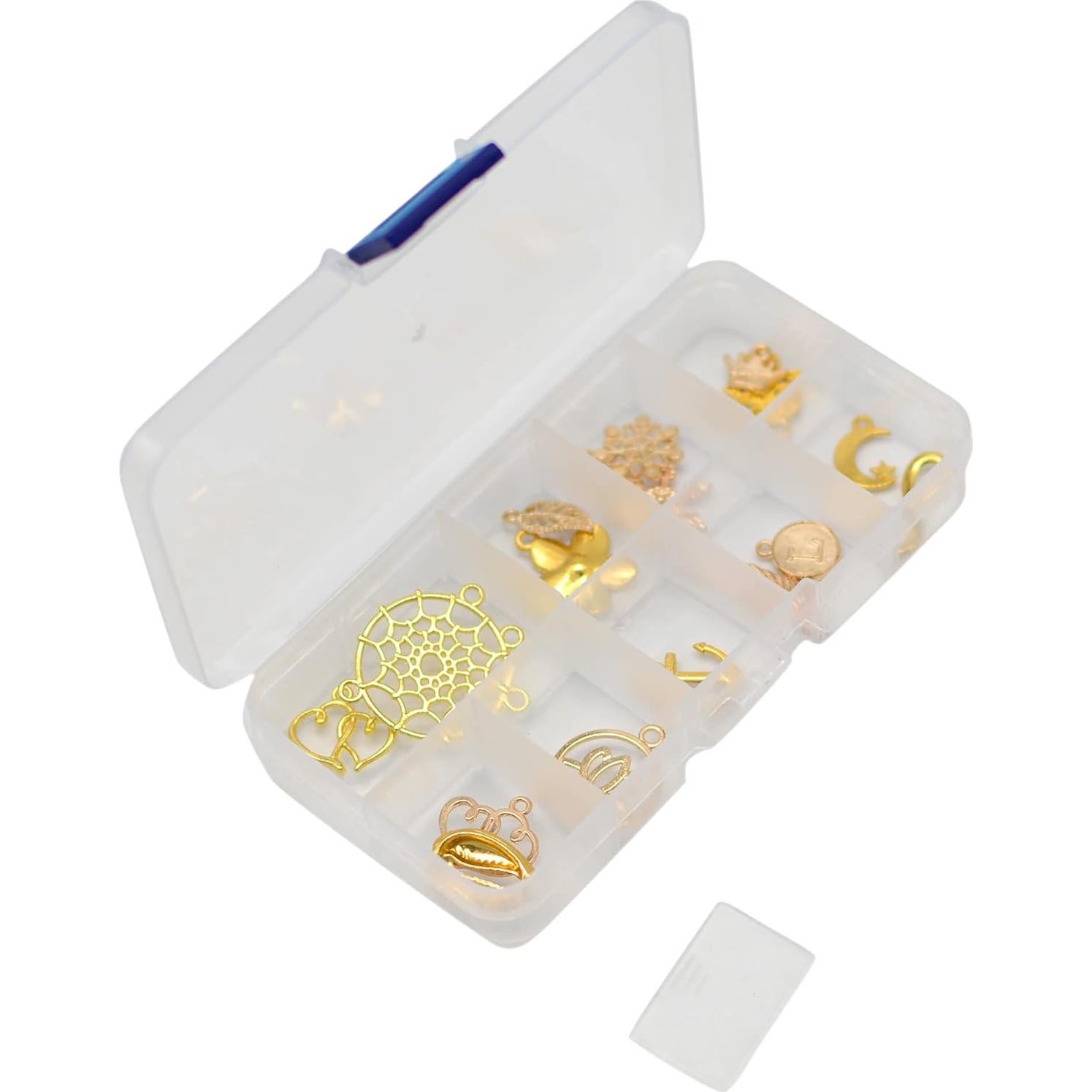 Organizador de Joyería Yansanido 4 Pcs 10 Rejillas Transparente