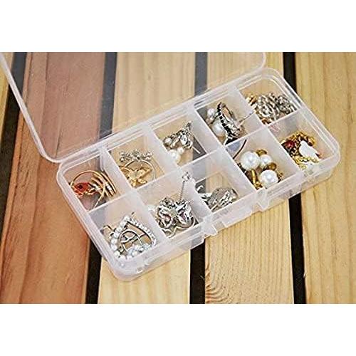 Organizador de Joyería Yansanido 4 Pcs 10 Rejillas Transparente