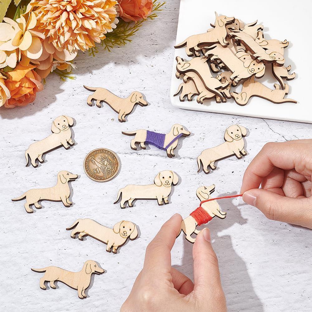 Bobinas de Hilo de Madera NBEADS 24 Pcs Animales DIY