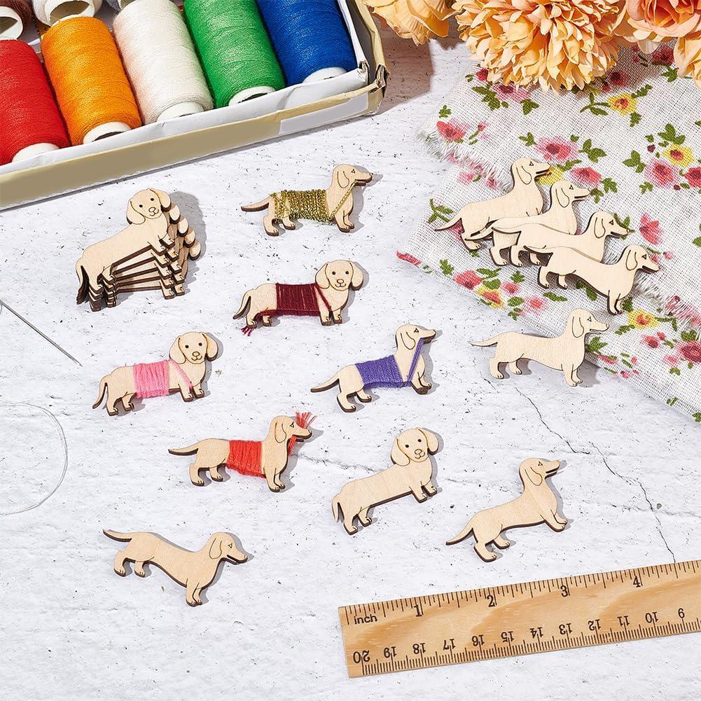 Bobinas de Hilo de Madera NBEADS 24 Pcs Animales DIY