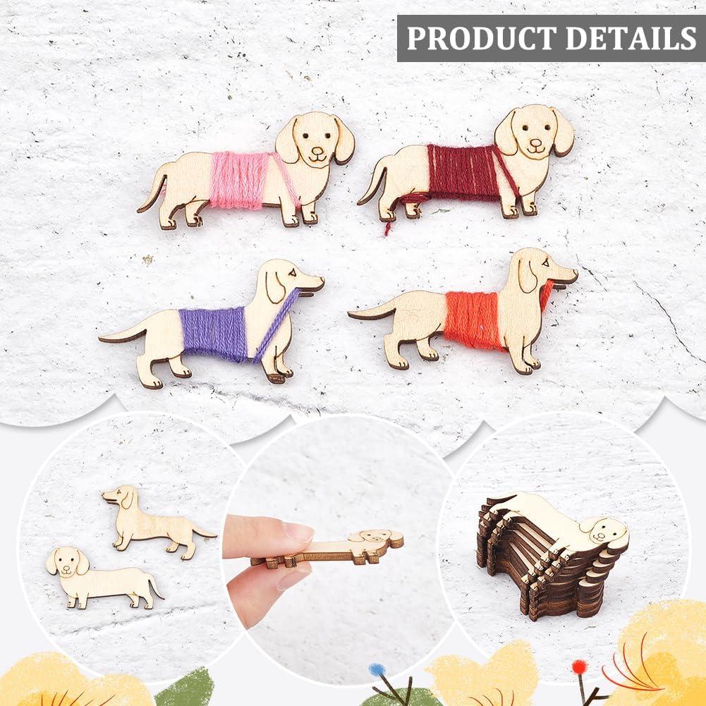 Bobinas de Hilo de Madera NBEADS 24 Pcs Animales DIY