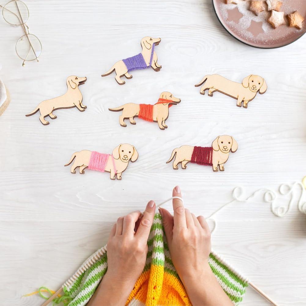 Bobinas de Hilo de Madera NBEADS 24 Pcs Animales DIY