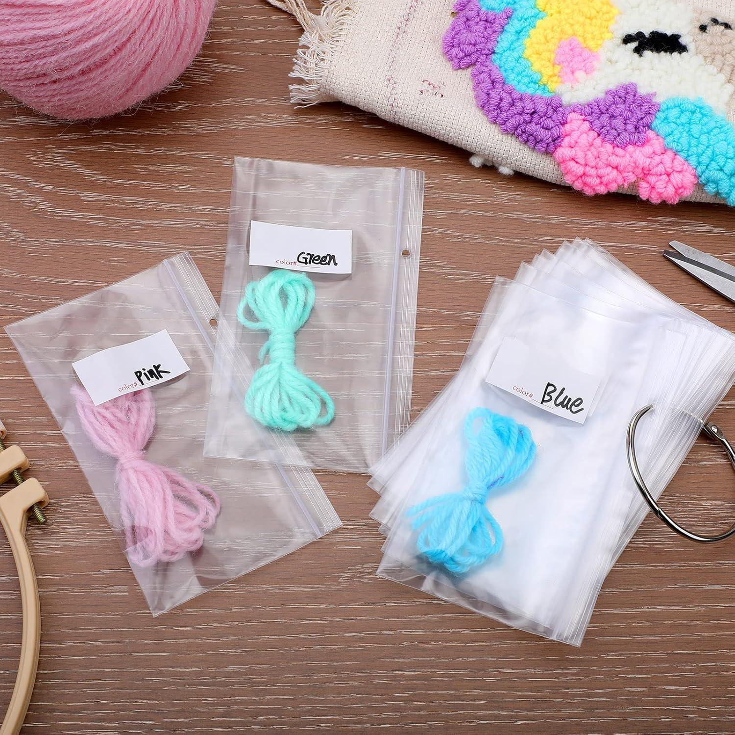 Bolsas Organizadoras de Hilo Geyee 200 Pcs con Anillos 5.08 cm