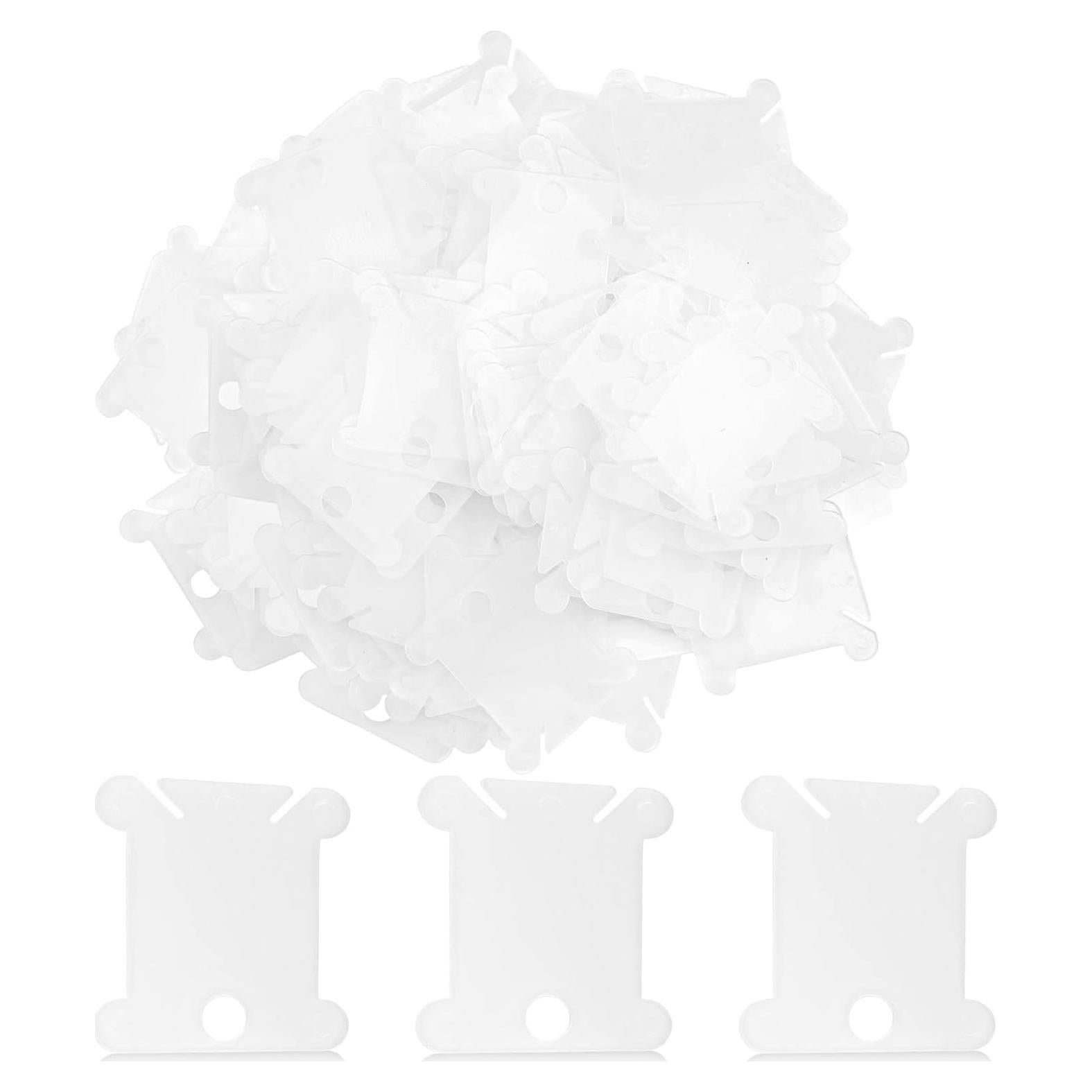 100 Bobinas de Hilo de Plástico Transparente LOKUNN 3.81x3.56cm