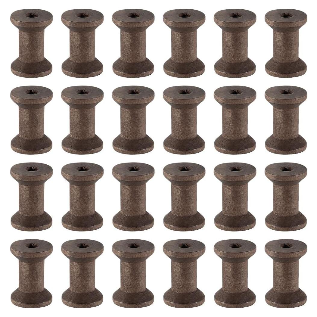 Bobinas de Hilo de Madera Natural SUNNYCLUE 25 Pcs 21mm