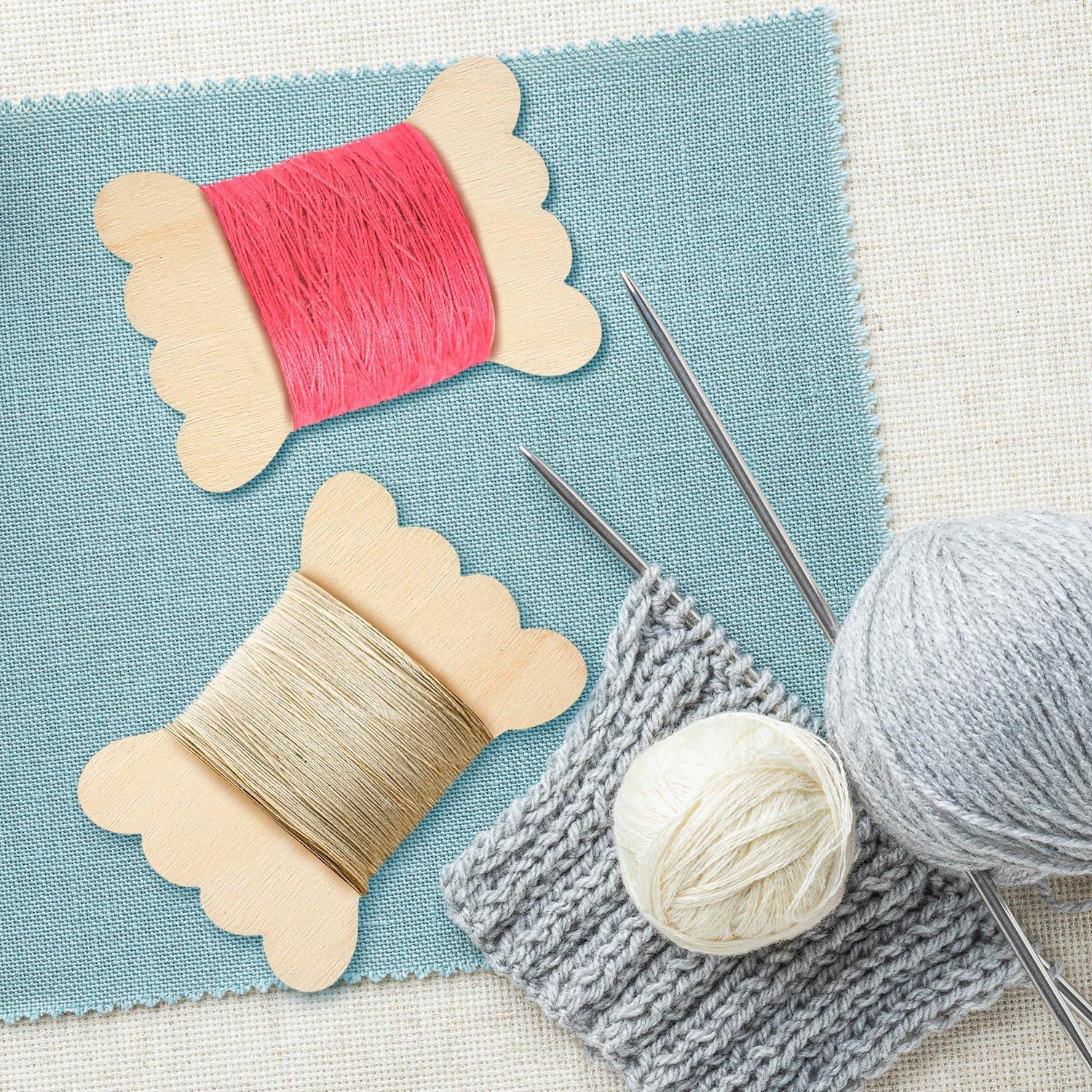 100 Bobinas de Hilo de Madera Marsrut para Costura 5.4x4 cm