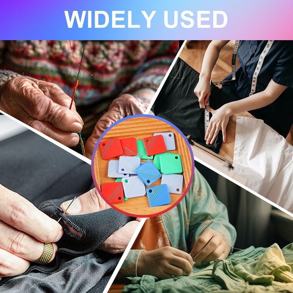 Automatic Needle Threaders for Hand Sewing, 2025 Upgrade Embroidery Floss, Sewing Machine Needle Threader, Sewing Supplies Tool, Fits All Needle Sizes (1, Light Blue)