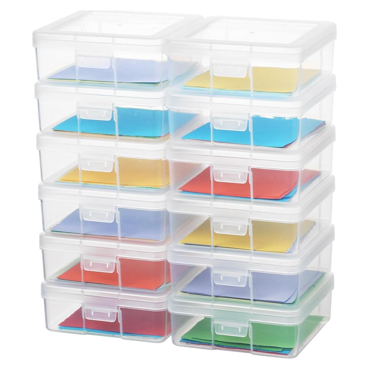 Cajas de Almacenamiento Apilables Novelinks 12 Pequeñas Transparentes