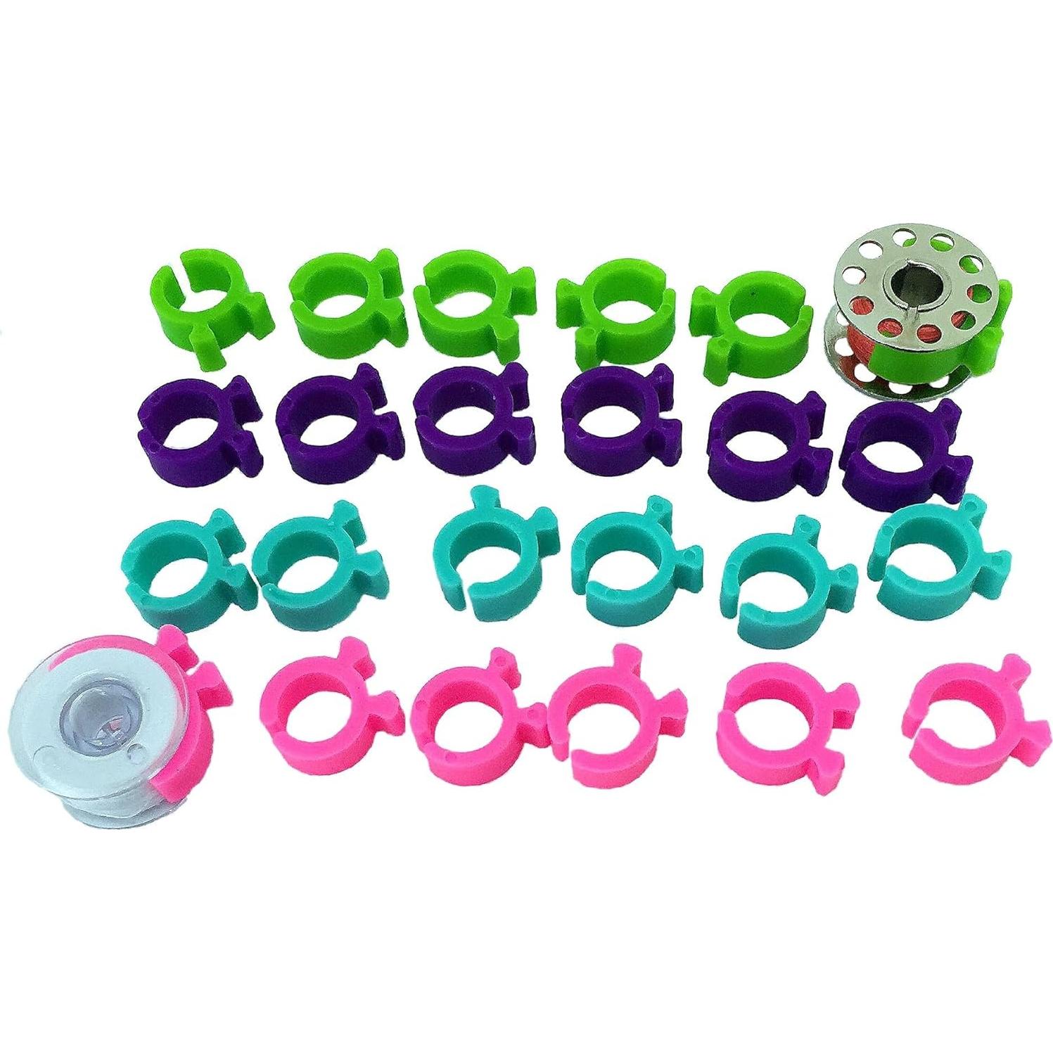 Juego de 62 Sujetadores de Bobinas PeavyTailor - Clips Organizador de Hilo