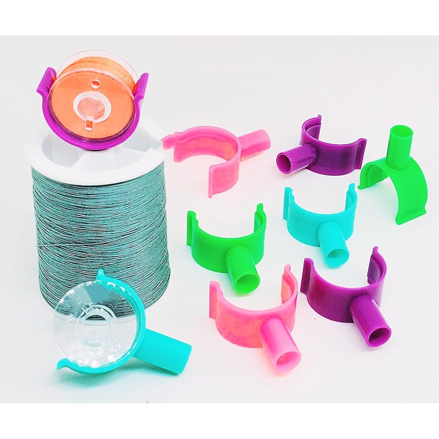 Juego de 62 Sujetadores de Bobinas PeavyTailor - Clips Organizador de Hilo