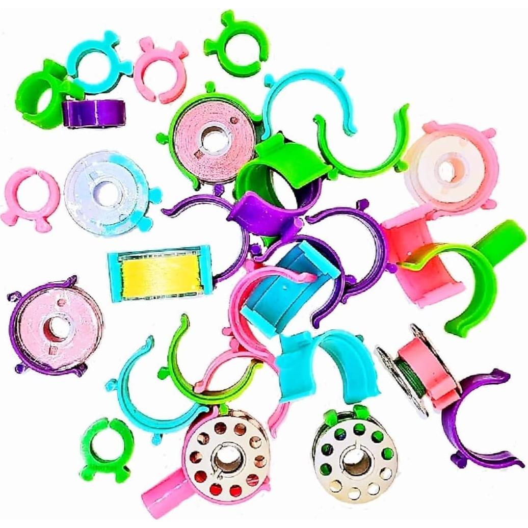 Juego de 62 Sujetadores de Bobinas PeavyTailor - Clips Organizador de Hilo