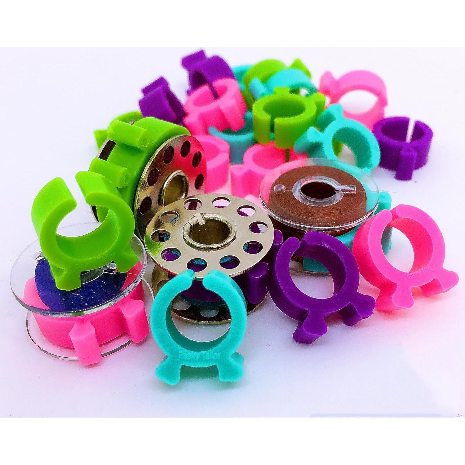 Juego de 14 Sujetadores de Bobinas PeavyTailor - Clips Organizadores de Hilo