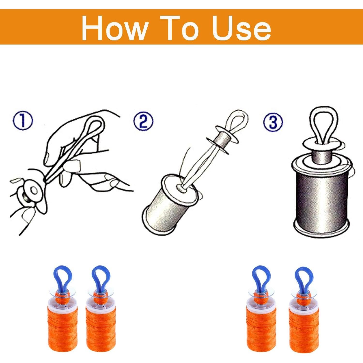 Luckkyme 80 Piezas Sujetadores de Bobinas de Hilo Multicolor