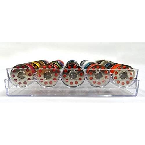 Caja de Bobinas Dritz 507 para 25 Bobinas - Plástico Transparente