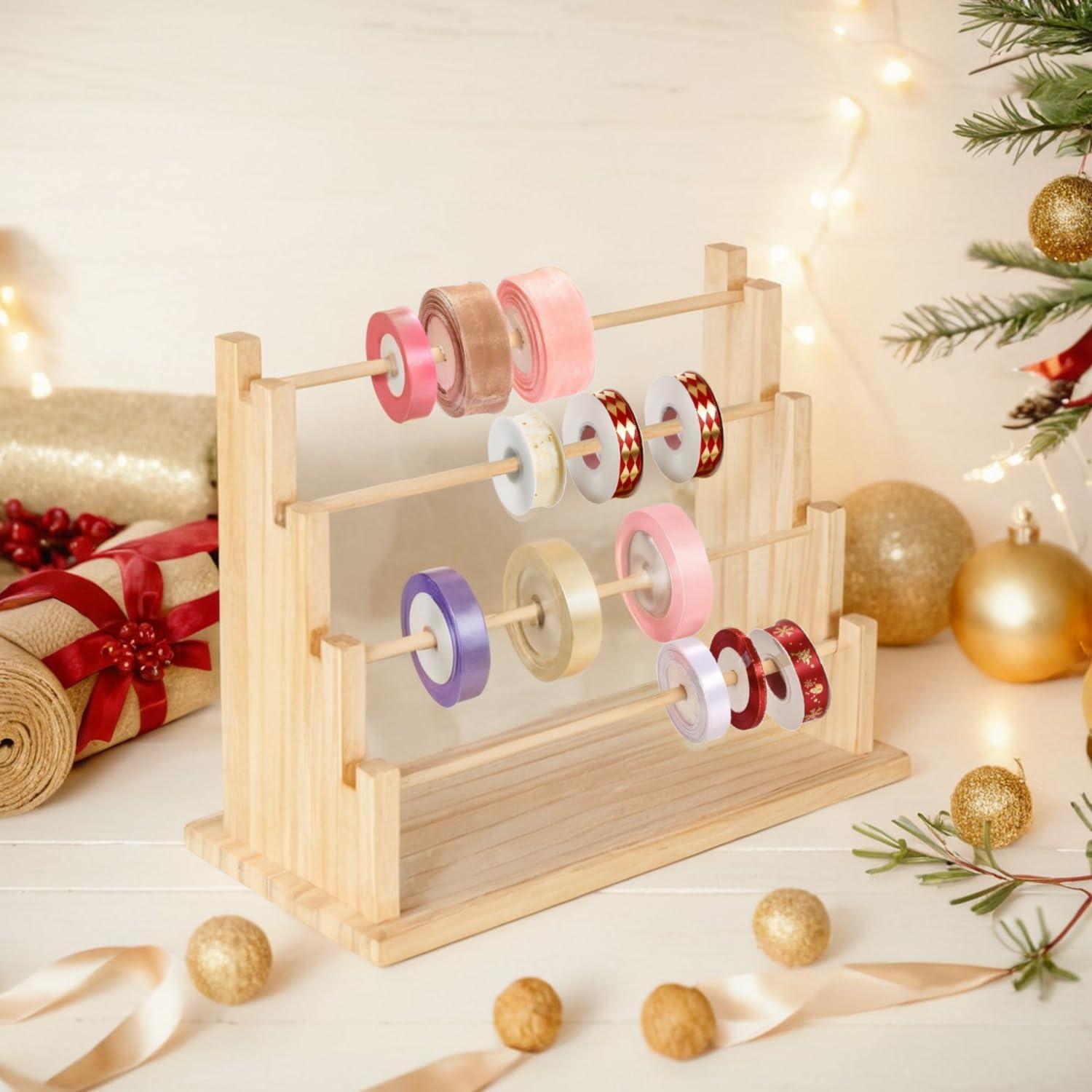 Estante Organizador de Cinta de Madera Homakover 4 Niveles