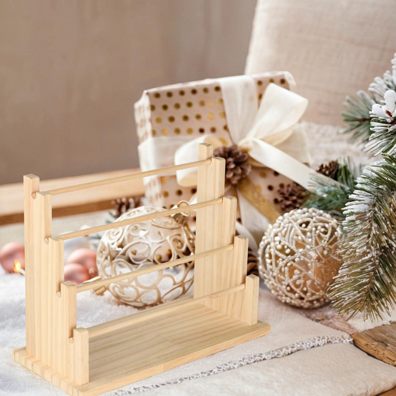 Estante Organizador de Cinta de Madera Homakover 4 Niveles