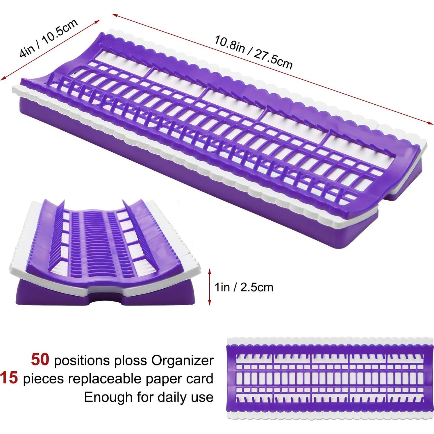 Organizador de Hilo Luxiv 50 Posiciones con 15 Tarjetas Reemplazables