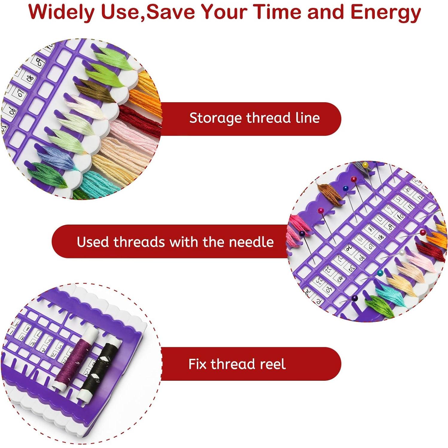 Organizador de Hilo Luxiv 50 Posiciones con 15 Tarjetas Reemplazables