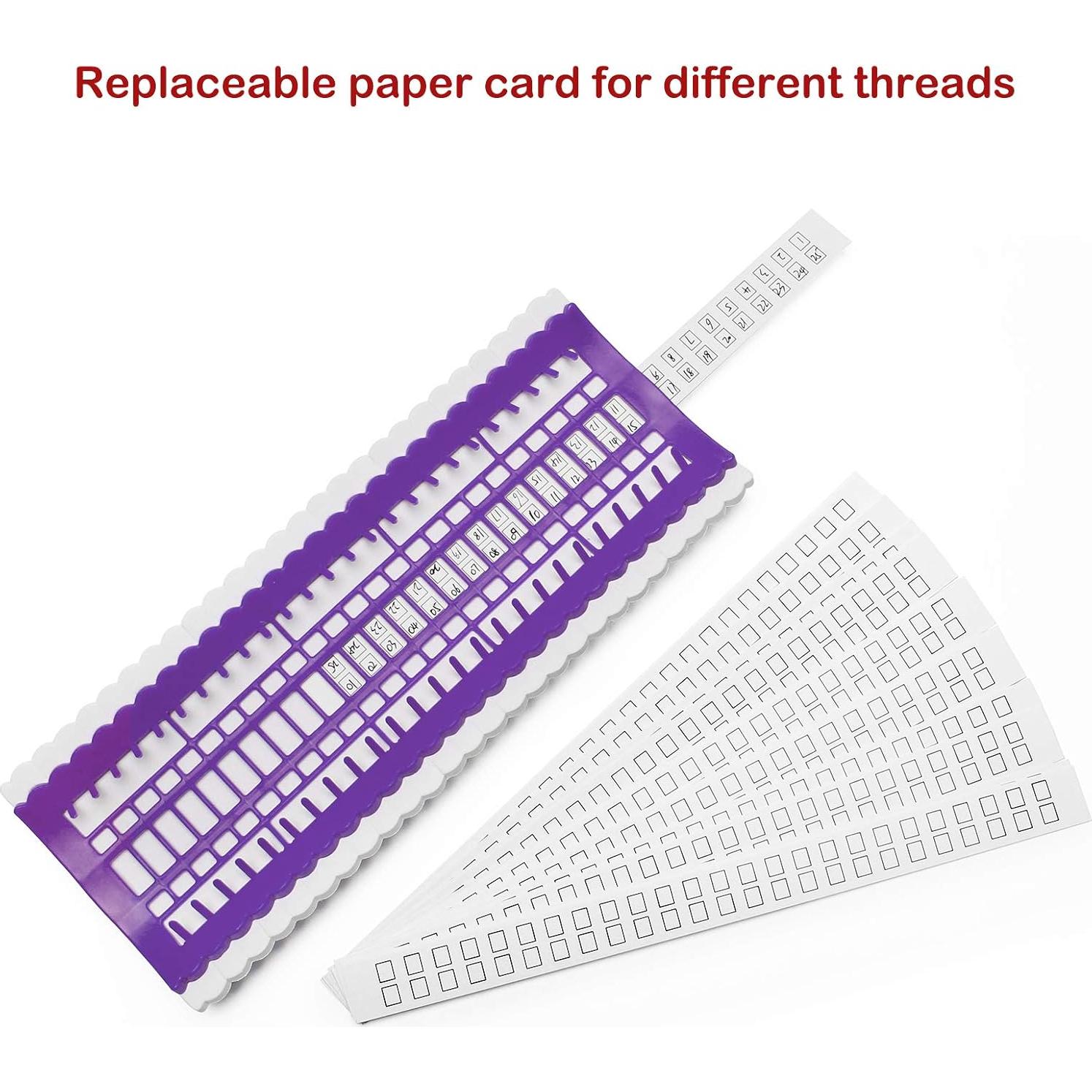 Organizador de Hilo Luxiv 50 Posiciones con 15 Tarjetas Reemplazables