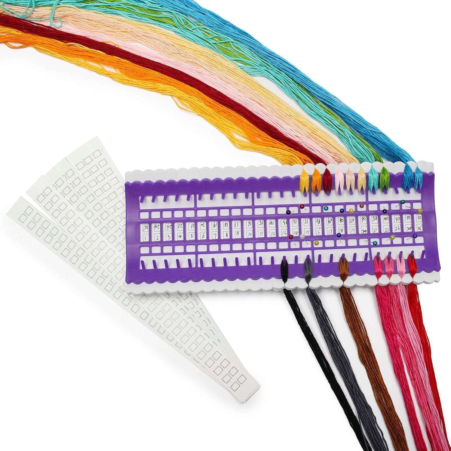 Organizador de Hilo Luxiv 50 Posiciones con 15 Tarjetas Reemplazables