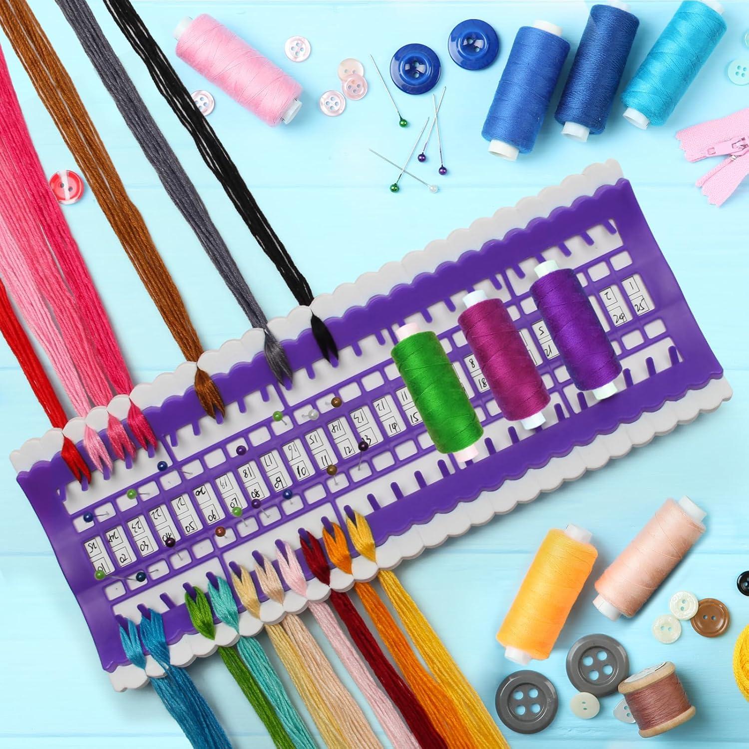 Organizador de Hilo Luxiv 50 Posiciones con 15 Tarjetas Reemplazables