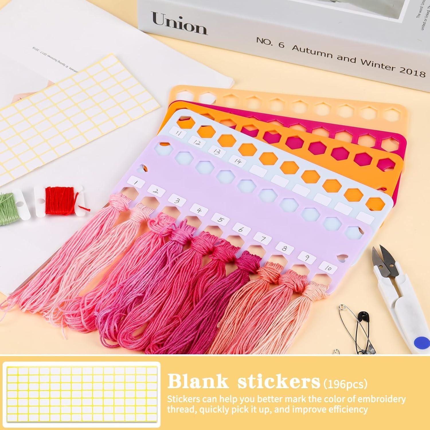 Organizador de Hilo de Bordado LOKUNN con 5 Bobinas y 196 Etiquetas