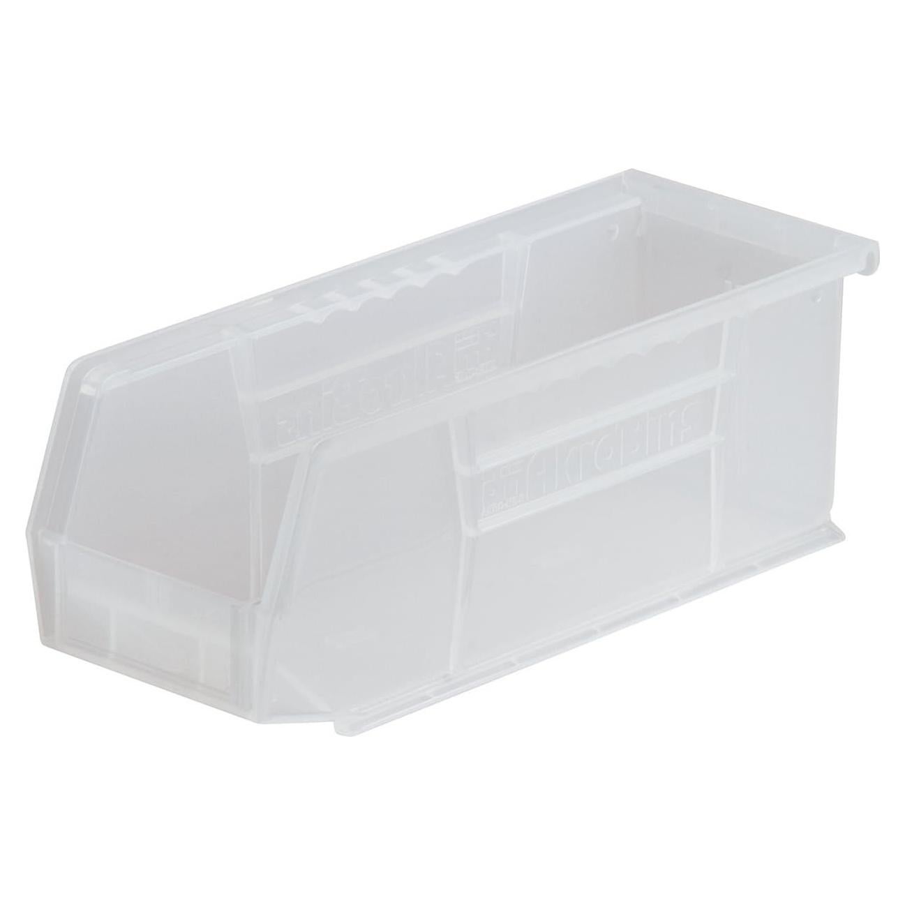 Bins de Almacenamiento Apilables Akro-Mils 30224, 12 Unidades, 28x10x10 cm, Transparente