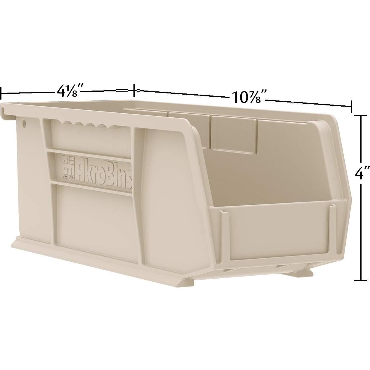 Bins de Almacenamiento Apilables Akro-Mils 30224, 12 Unidades, 28x10x10 cm, Transparente