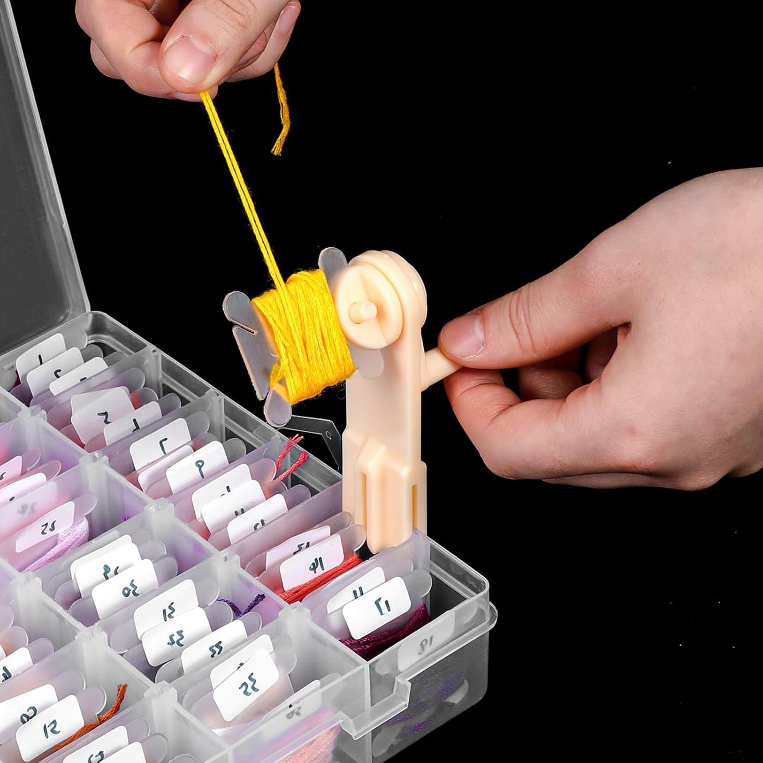 Organizador de Hilo de Bordado Meyeyaia - 2 Cajas con 36 Compartimentos