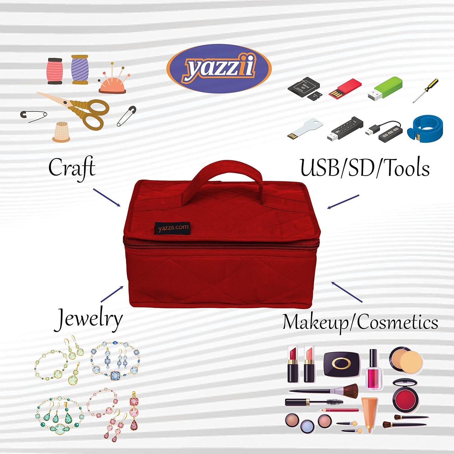 Bolsa Organizadora de Manualidades Yazzii 4 Bolsillos Rojo