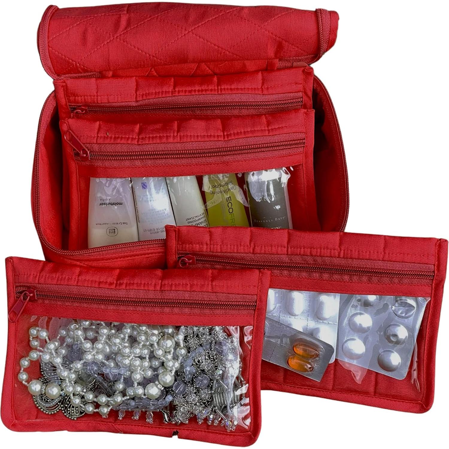 Bolsa Organizadora de Manualidades Yazzii 4 Bolsillos Rojo