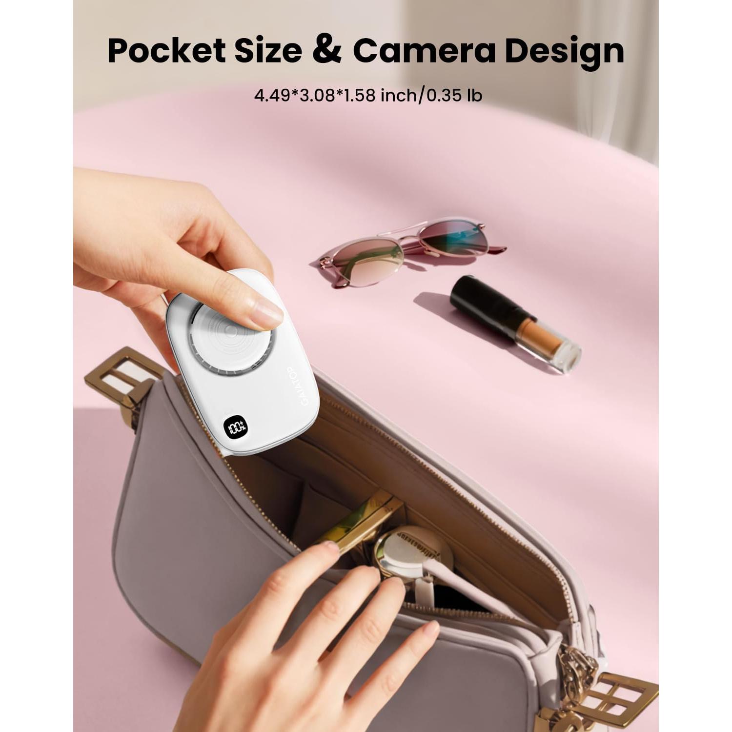 Ventilador de Cuello Gaiatop Blanco 3 Velocidades Espejo LED