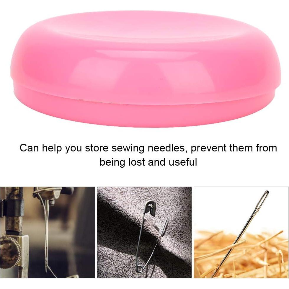 Cojín Magnético Redondo Gsycle para Agujas de Coser - Rosa