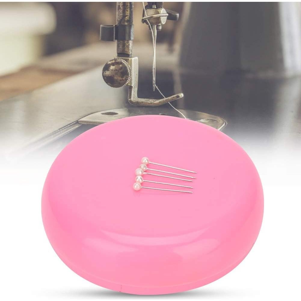 Cojín Magnético Redondo Gsycle para Agujas de Coser - Rosa