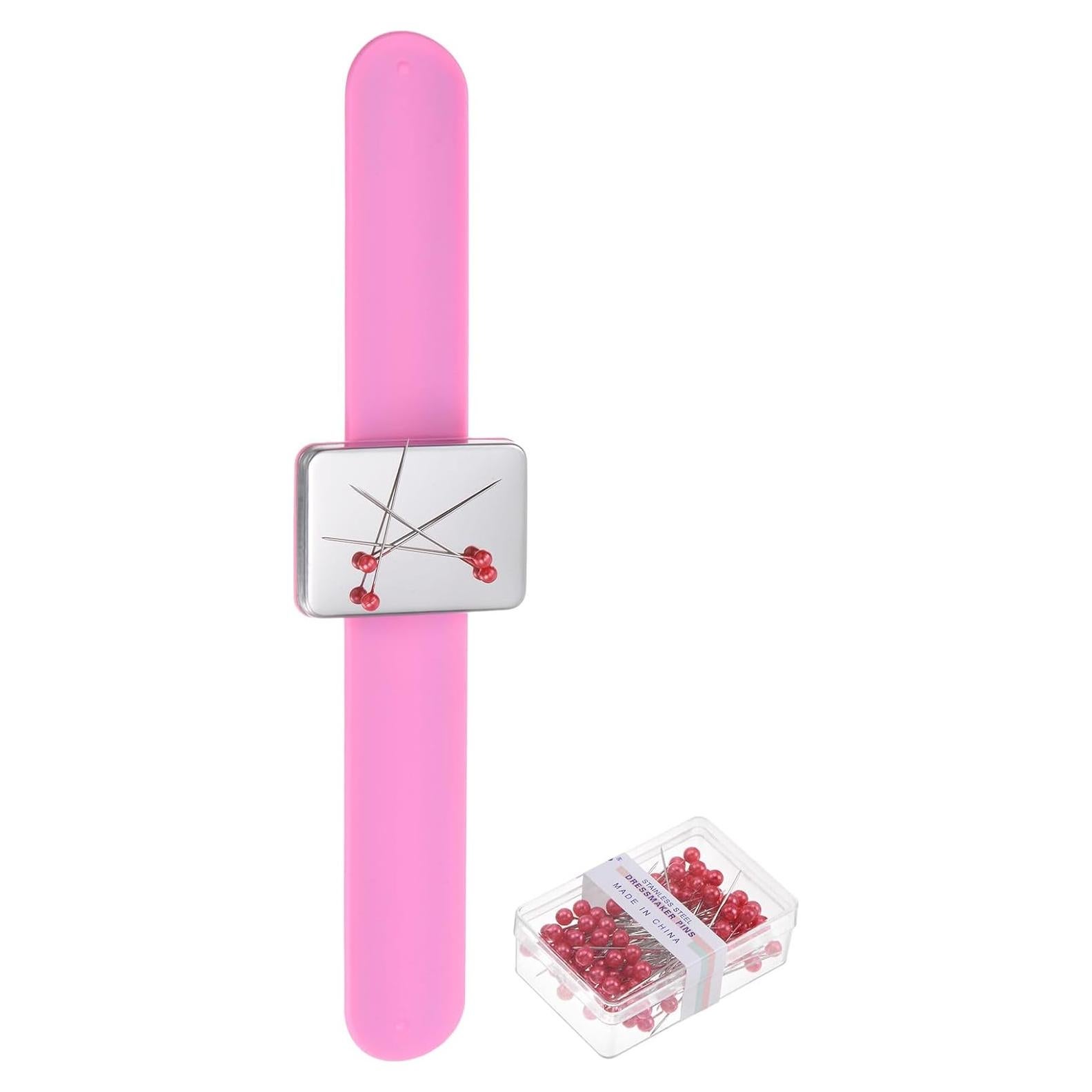 Soporte Magnético para Alfileres HARFINGTON Rosa con 100 Alfileres