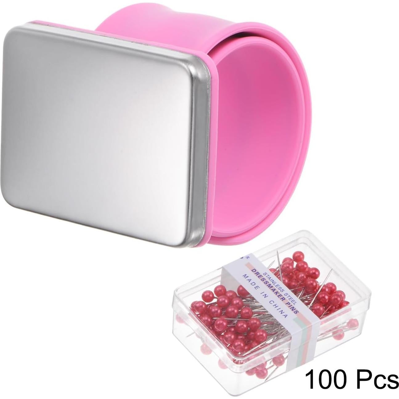 Soporte Magnético para Alfileres HARFINGTON Rosa con 100 Alfileres