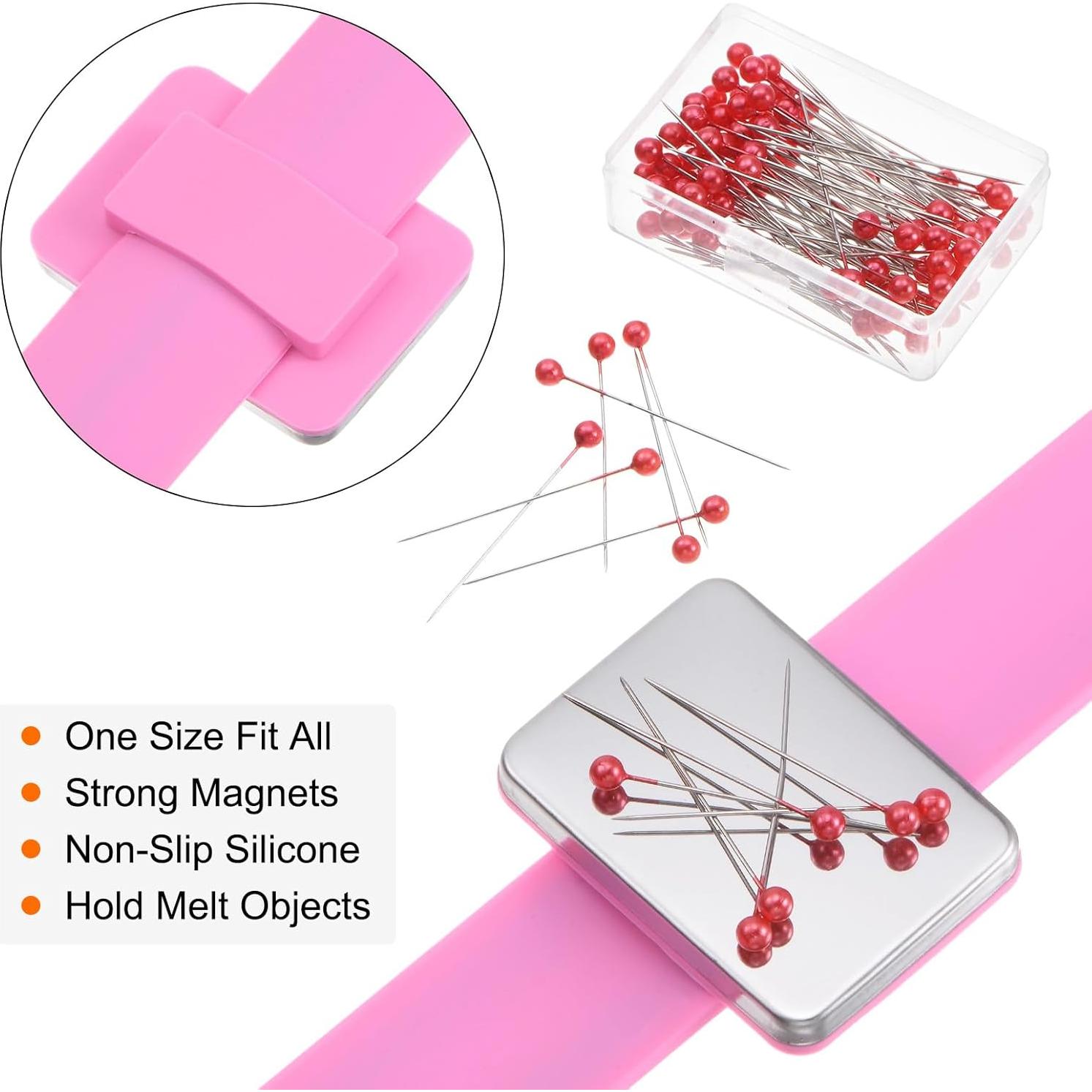 Soporte Magnético para Alfileres HARFINGTON Rosa con 100 Alfileres