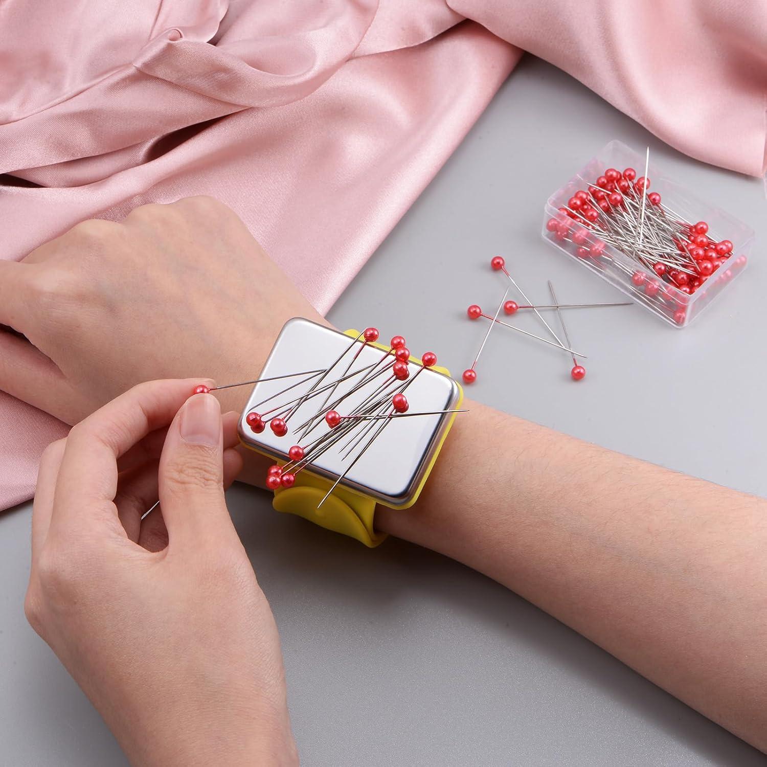 Soporte Magnético para Alfileres HARFINGTON Rosa con 100 Alfileres