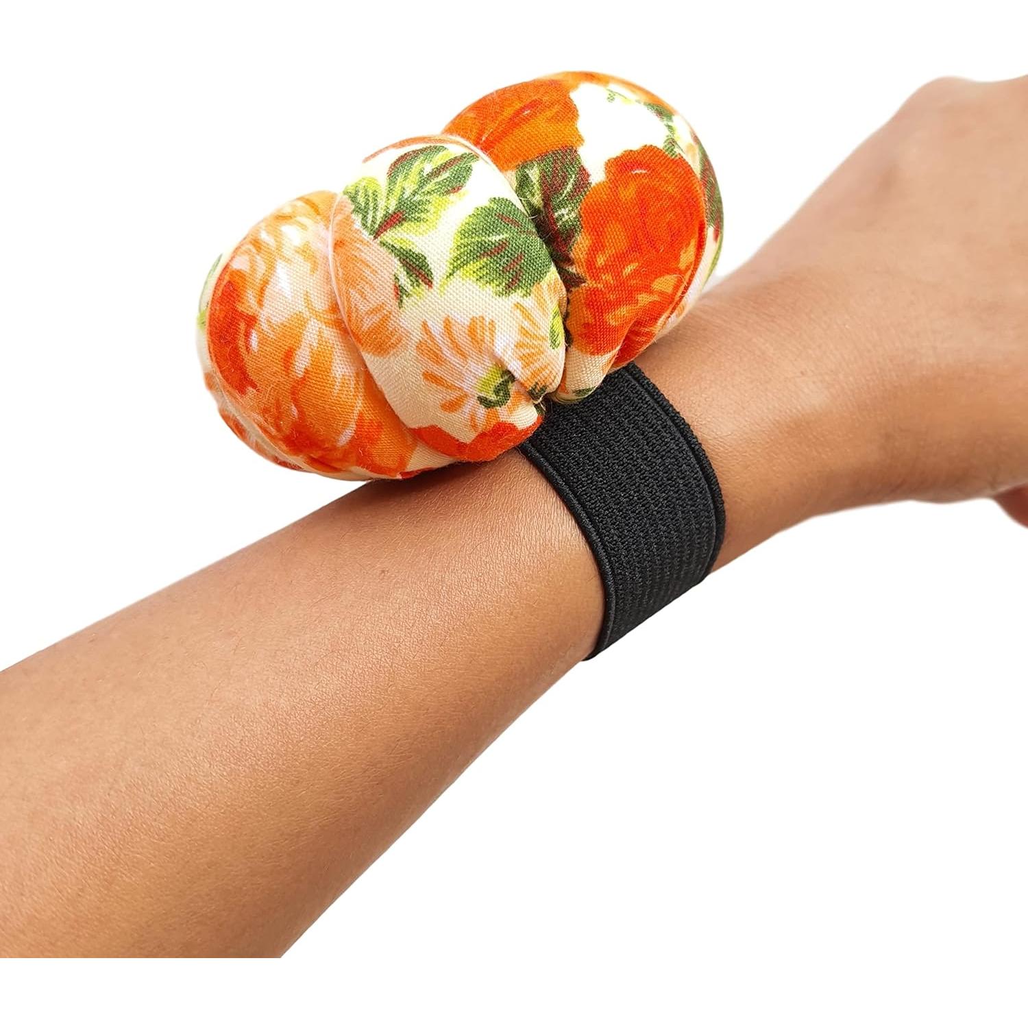 Almohadilla de Agujas CUSHYSTORE Ajustable para Muñeca Naranja