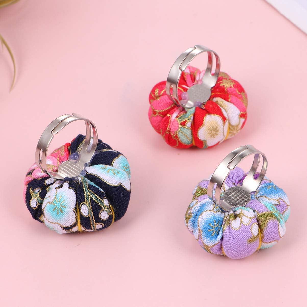 3 Anillos Almohadilla para Agujas EXCEART 3.5cm Color Aleatorio