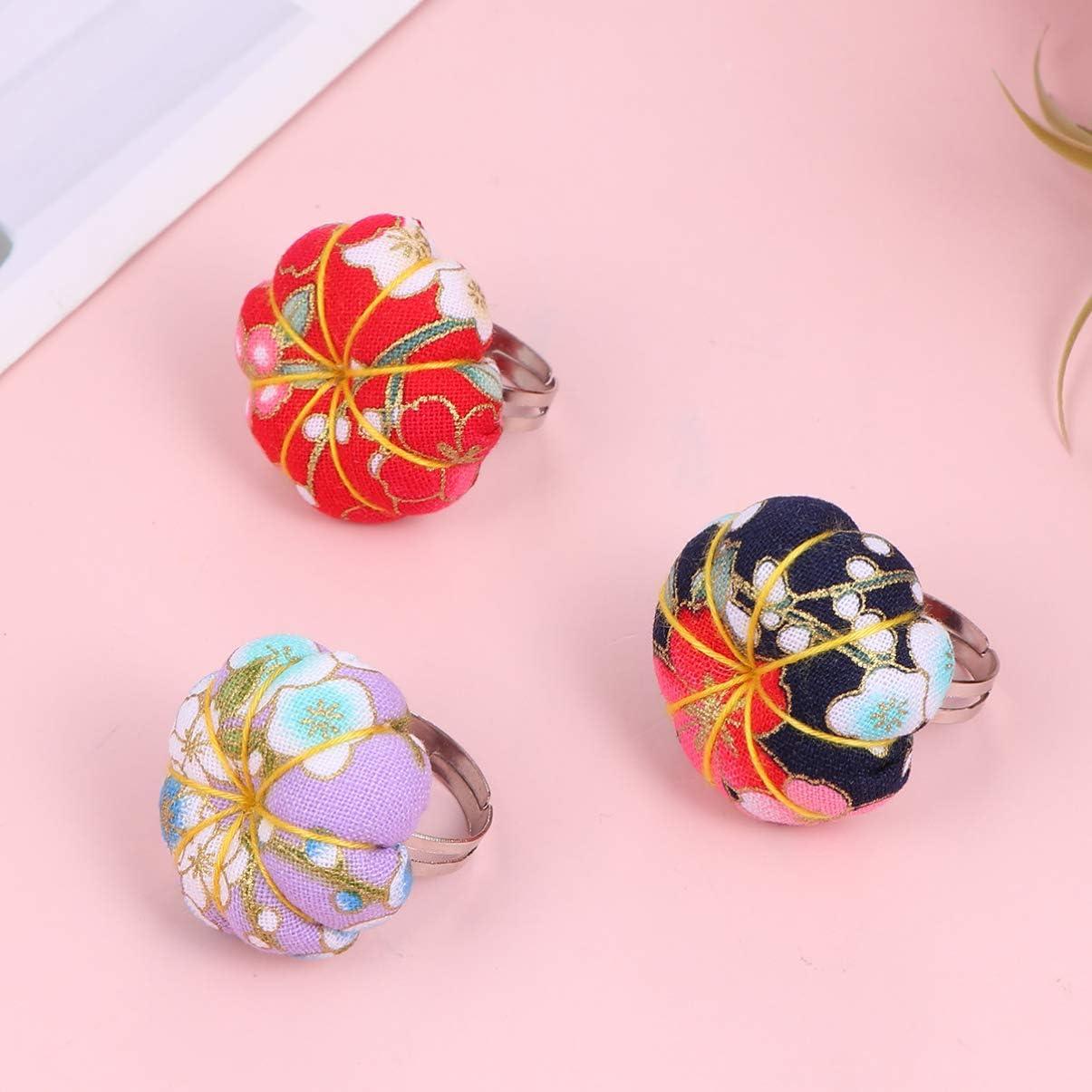 3 Anillos Almohadilla para Agujas EXCEART 3.5cm Color Aleatorio